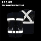 Safety Vest High Visibility Reflective Construction Vest for Men Women