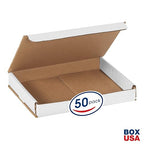 Box USA BM861 8"L x 6"W x 1"H, White (Pack of 50)