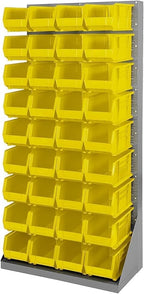 Akro-Mils 30240 AkroBins Plastic Storage Bins, Space-Saving Stackable Bins for Garage, Pantry, Craft Organization, 15" x 8" x 7", Yellow, 12-Pack