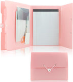 Pink Expandable File Folders with One Notebook, Expanding Receipt Organizer, Accordion Folder File Folders, Important Document Organizer, Accordion Folder for Office/School