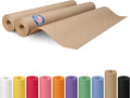 Brown Kraft Paper Roll 24" x 2160" (180 feet), Pack of 2 - USA-Made Brown Packing Paper 30lb Thickness for Moving, Shipping, Crafts/Arts - 100% Recycled Natural Wrapping Material by IDL Packaging