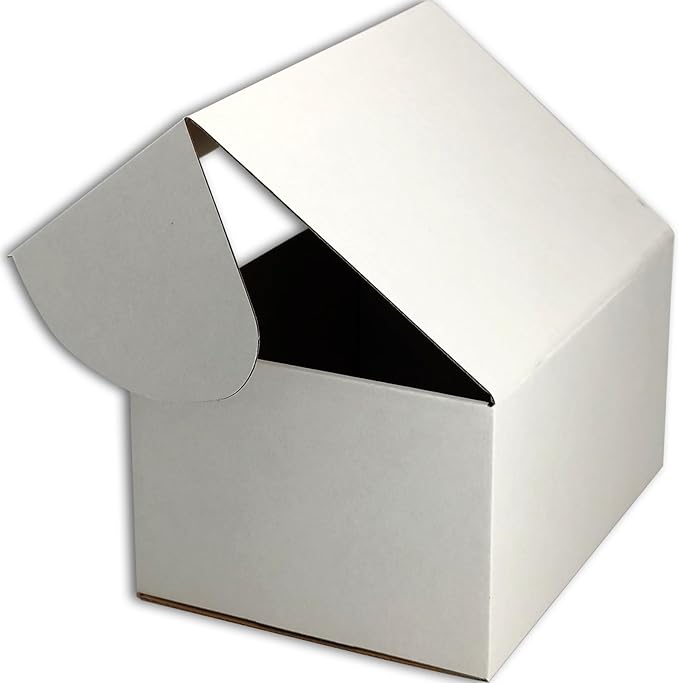 10x7x5 inches Small Shipping Boxes Set of 20 - White Mailer Corrugated Cardboard Boxes for Shipping Packaging Mailing Products