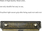 HAHIYO 4.72 Inches Vintage Bronze Metal Mountable Clipboard Clips - 5 Pack, Durable Spring Loaded Clip with Rubber Grips and Rivets Document File Wood Plastic Clip Board for Office School Home