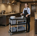 ZQZ-Store Storage Cart 3 Tier Heavy Duty Commercial Grade Utility Cart,Carts with Wheels,Multi-Function Mobile Shelving Unit Organizer for Hotel,Restaurant,Kitchen, Bedroom,Laundry Room