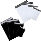 Outus 120 Pcs Poly Mailer Envelope 4 Sizes Shipping Bags Self Adhesive Clasp Envelope Self Adhesive Tear Proof Mailing Covers (8 x 12 In, 10 x 14 In, 13 x 18 In, 15 x 20 in,White and Black)