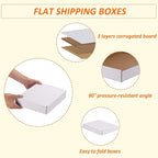 HORLIMER 11x8x2 Shipping Boxes Set of 30, White Corrugated Cardboard Mailer Box for Packing Small Business