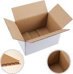 Hoikwo 7x5x4 Inches Small White Shipping Boxes Set of 25, Sturdy Cardboard Boxes for Small Business for Packaging Mailing