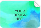 100 Custom Vinyl Stickers - Upload Your own Image, Text, Design, Logo - Personalized Logo Labels for Handmade, Packaging, Bottle, Jars, Candle, Brand Stickers (Blue Green, 3x2)