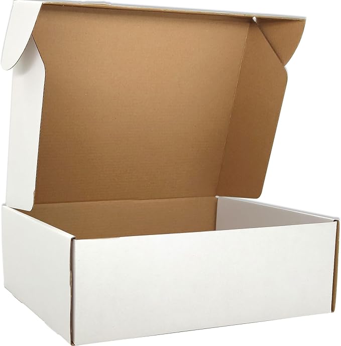 White Shipping Boxes for Small Business Pack of 20-12x8x3 inches Cardboard Corrugated Mailer Boxes for Shipping Packaging Craft Gifts Giving Products