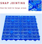 Plastic Pallet, 23.6x15.7x2IN Waterproof Storage Grid Pad, Lightweight Nestable Floor Pallets, 2pcs HDPE Breathable Grids Article Racks for Garage Supermarket Basement
