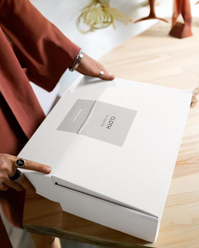 Assorted-Sizes-Shipping-Boxes-24-Pack: 11x8x2 & 12x9x3 & 13x10x2 Small-Shipping-Boxes-Mailers, White Corrugated-Cardboard-Boxes-for-Packing-Small-Business Mailing
