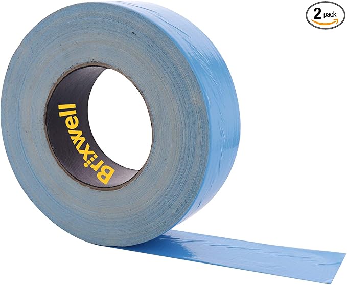 Brixwell 2 Rolls - Blue Double Coated Carpet Tape 2 Inch x 36 Yard Made in the USA