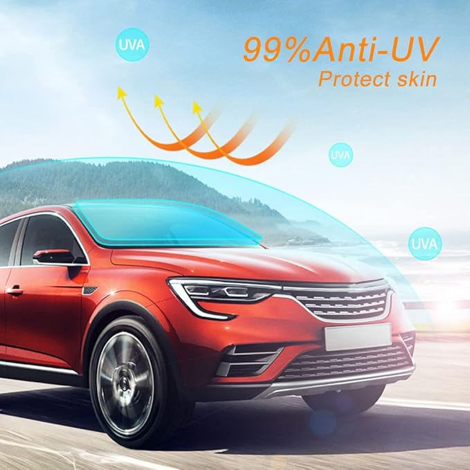 Nano Ceramic Car Front Window Film 99% Anti UV Heat Insulation Sun Blocking Solar Window Tint for Car Windshield Rear Side Window, 60Inch X 100Feet Roll 80% VLT