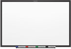 Quartet Magnetic Dry Erase White Board, 2' x 1-1/2 Whiteboard, Nano-Clean Surface Resists Ink Stains, Black Aluminum Frame (SM531B)