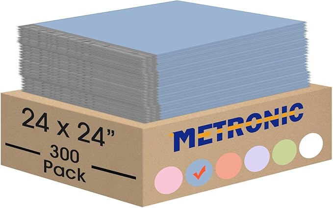 Metronic Poly Mailers 24x24 300 Pack, Large Shipping Bags for Clothing with Strong Adhesive, Shipping Envelopes Mailers Poly Bags for Small Businesses, Waterproof Packages Bags Blue