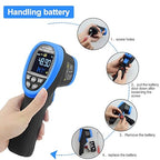 High Temperature IR Thermometer -58℉- 2732℉,Dual Laser Industrial Pyrometer 30:1 Non Contact Digital Thermometer Gun with Large LCD Color Display Blacklight and Flashlight, Adjustable Emissivity