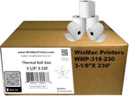 Thermal Paper Rolls 3 1/8 x 230 - American Made: [50/pack] BPA Free 48 GSM Solid Tube Core CC Receipt paper for POS terminals Cash Registers Stations SCP700 TSP100 TSP300 TSP400 TSP500 TSP600