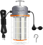 400W LED Temporary Work Light，56000Lumens 5000K Daylight White ON/Off Switch & Hook, IP65 Dust & Waterproof,Portable Hanging Construction Site Light for Jobsite, Warehouse, Workshop, Outdoor Projects