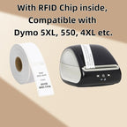 Hehua 1" x 2-1/8" Label Compatible with DYMO Labelwriter 5XL 550 4XL 450 30336 with RFID Chip, FNSKU Barcodes Return Address Labels, 25mm x 54mm, Total 2000 Labels/4 Rolls