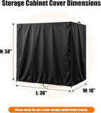 Kasla Storage Cabinet Cover, Outdoor Chest Storage Waterproof Cover, Weatherproof Cabinets Covers for Kitchen Patio Garden Backyard - 30"Lx18"Wx58"H