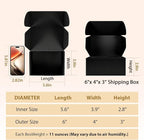 6x4x3 inches Shipping Boxes Set of 25, Small Corrugated Cardboard Box, Literature Mailer, Gift Boxes (Black, 6x4x3)