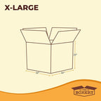 The Boxery Moving Boxes 10-Pack X-Large | 22x22x22 inch Brown/Kraft Corrugated Cardboard Packing, Moving & Storage for Business/Home – Durable - Eco-Friendly, Recyclable - Made in the USA