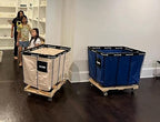 Canvas Basket Bulk Truck,Service Carts 8 Bushel Knock Down Truck, 10.0 cu. ft, 400 lb, 34" L X 22" W X 30.5" H Capacity