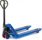 Global Industrial High Capacity Pallet Jack with 27" W x 48" L Forks, 6600 Lb. Capacity, Manual Duty Truck for Warehouse, Manufacturing and Retail, Blue Powder Coat Finish