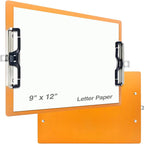 Aluminum Metal Clipboard Sturdy Stainless Hangable with Pen Holder Double Clip Board Size Letter A4 9" x 12.6" for School Office Business Medical Professionals Workshop Factory
