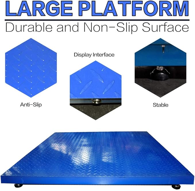 Industrial Floor Scale, 60" x 60", 10000LB/1LB, PEC Focus on Industry for 60 Years