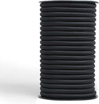 Strong and Durable Bungee Cord - 3/8" x 50ft Elastic Cord, Kayak Stretch String Rope, Bungee Shock Cords for Repairing Tent Poles, DIY, Tie Downs, Black