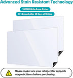 Magnetic Whiteboard for Fridge, 2 Pack 12x16 Inch Dry Erase Board for Refrigerator, Kitchen Organizer & Planner with 3 Markers, Eraser & 4 Magnets