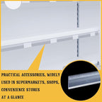 Fainne 50 Pcs 1.25 Inch Shelf Label Strip Holders Plastic Wire Shelf Price Tag Holder Self Adhesive Clear PVC Front and Back Labels Strip for Gondola Price Tag Wood Metal Rack, 48 Inches Long