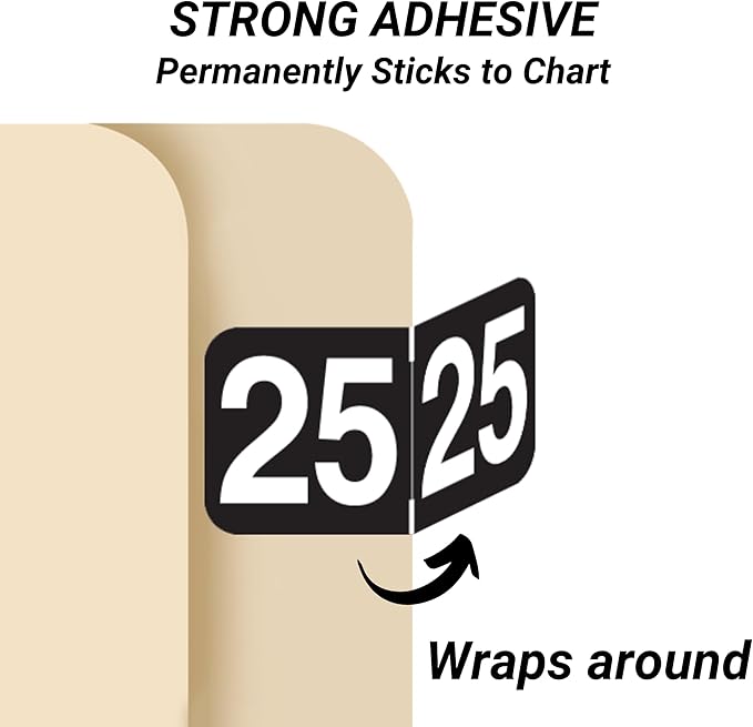 2025 Year Stickers, Doctor Stuff 2025 Chart Stickers, Black Color Coded, Ames/TAB Style, USA Made Year Labels for End Tab File Folders, 500/Roll, 1 Roll, 3/4" x 1-1/2"