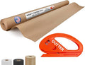 Brown Paper Roll 48" x 1200" (100 feet) with Cutter - USA-Made Wrapping Kraft Paper for Packing, Moving, Shipping & Crafts/Arts - 100% Recyclable Natural Craft Material by IDL Packaging