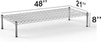 21''W x 48''L x 8''H Chrome Plated Wire Dunnage Rack | Off The Floor Storage