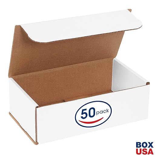 Box USA BM953 9"L x 5"W x 3"H, White (Pack of 50)
