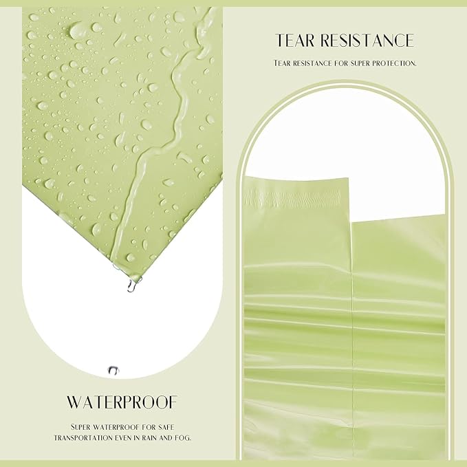 Metronic 300PC Poly Mailers 24x24 Large Shipping Bags for Clothing, Strong Adhensive Mailers Bags for Small Business, Shipping Envelopes, Tear-resistant Mailing Bags in Avocado Green