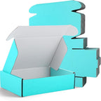 Spakon 50 Packs Shipping Boxes Cardboard Corrugated Mailer Packaging Boxes for Small Business Cute Small Box Cardboard Carton Box Mailers for Packaging Product(Blue,6 x 4 x 1.6 Inches)
