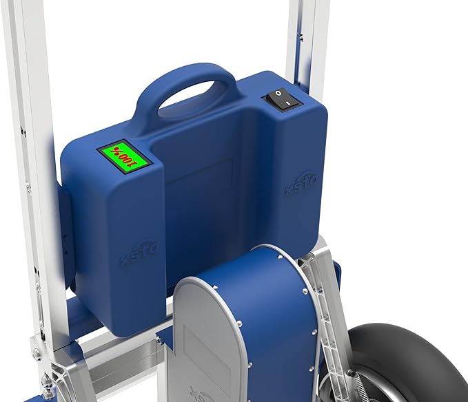 ZW7250GC Electric Stair Climber, 550lb Load Capacity Heavy Duty Stair Climbing Cart Aluminum Powered Stair Climbing Hand Truck with Foldable Handle Solid Wheel Brake System