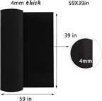 AMZQNART EVA Foam 4mm, Cosplay Foam 39x59 inch Black, High Density 90 kg/m³, for Craft Projects Cosplay Costumes, Fake Weapons, Decorations, Christmas, Easter, Thanksgiving, etc.