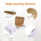 250 Pack 7x6x2'' Small Shipping Boxes, Corrugated Cardboard Mailers for Business, White (CM762-250)