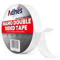 ADHES Double Sided Tape Heavy Duty, 1.18in x 16.4ft, Nano Tape, Reusable and Hand-Tearable Clear Mounting Tape, Strong Removable Adhesive for Wall, Poster, Picture Hanging, Carpet, DIY Projects