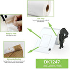 Compatible 4.07" x 6.4" Die-Cut Large Labels Replacement for DK-1247 Shipping Address Compatible with Brother QL-1110NWB Label Printers (12 Rolls + 1 Frame, 180 Labels/Roll)