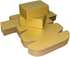 50 Pcs 4.3 x 3.1 x 2 inches Mini Size Corrugated Cardboard Gift Boxes Recyclable Shipping Boxes for Packing Jewelry Ornament Gift Craft Packaging Supplier (Gold, 4.3 x 3.1 x 2")