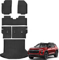 Auxko All Weather Floor Mats Cargo Mat Backrest Mat Fit for Chevrolet Equinox 2025 2026 & GMC Terrain 2025 2026 Gas (Not EV) TPE Rubber Liners Accessories Odorless All Season Car Floor Liner Black