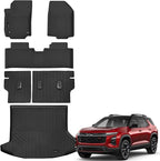 Auxko All Weather Floor Mats Cargo Mat Backrest Mat Fit for Chevrolet Equinox 2025 2026 & GMC Terrain 2025 2026 Gas (Not EV) TPE Rubber Liners Accessories Odorless All Season Car Floor Liner Black