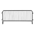 Angry Bull Barricades Metal Interlocking Steel Barricade (8.5 Ft. Heavy Duty, Bridge Feet, Black Powder Coated, Set of 10)