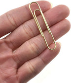 HAHIYO Paper Clips Large Sturdy 2 inches Length 70 Pack Paperclips Heavy Duty Tight Grip Rust Proof Reusable Metal Bright Gold for Home Office School