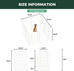 FXW Rollick Unleashed Dog Playpen for Indoor, Yard, RV Camping, 45 inch 8 Panels for Large Dogs, White│Patented